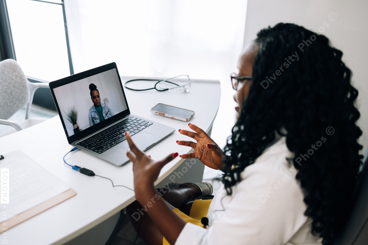 Black Doctor does virtual patient consulation, telehealth