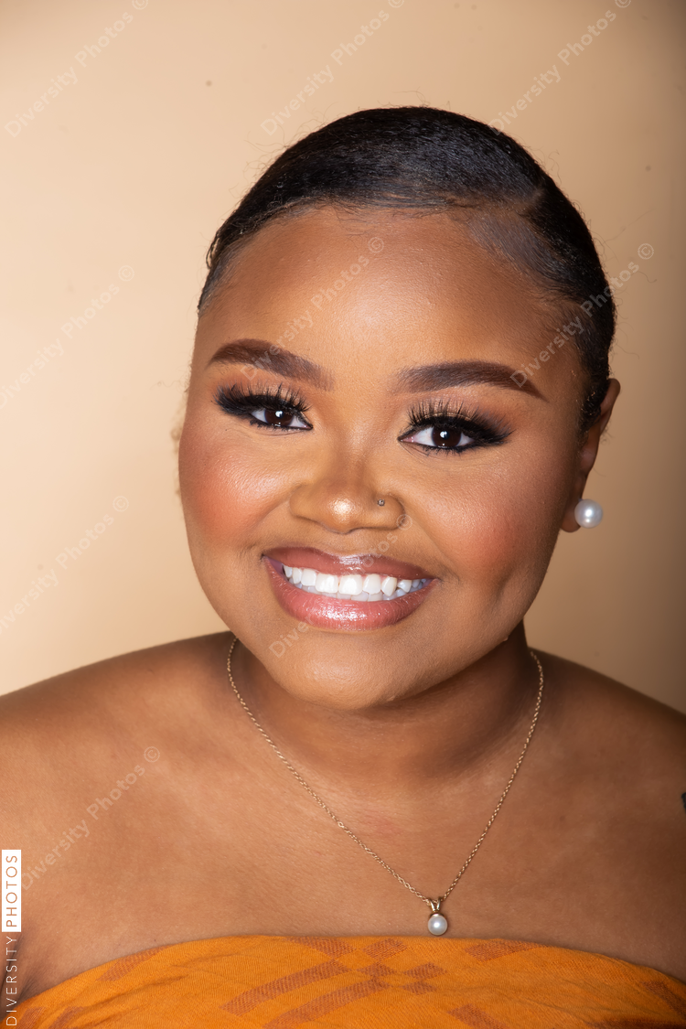 Portrait of pretty and confident young black woman