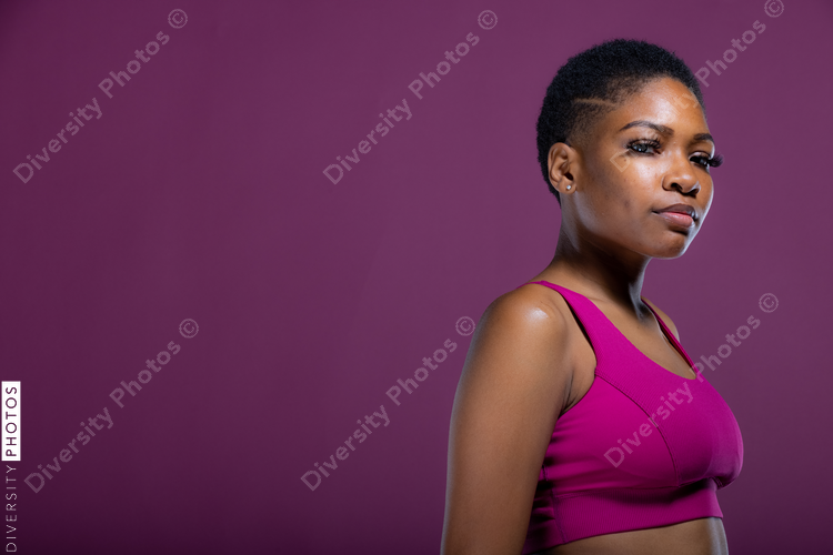 Portrait of beautiful African American woman in Studio
