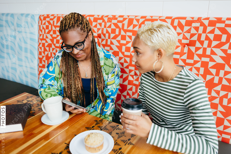 Woman smiling in a conversation