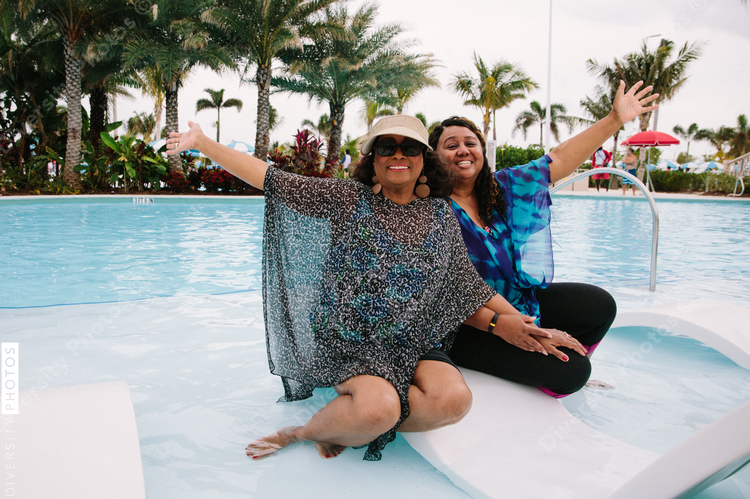Mature women on vacation