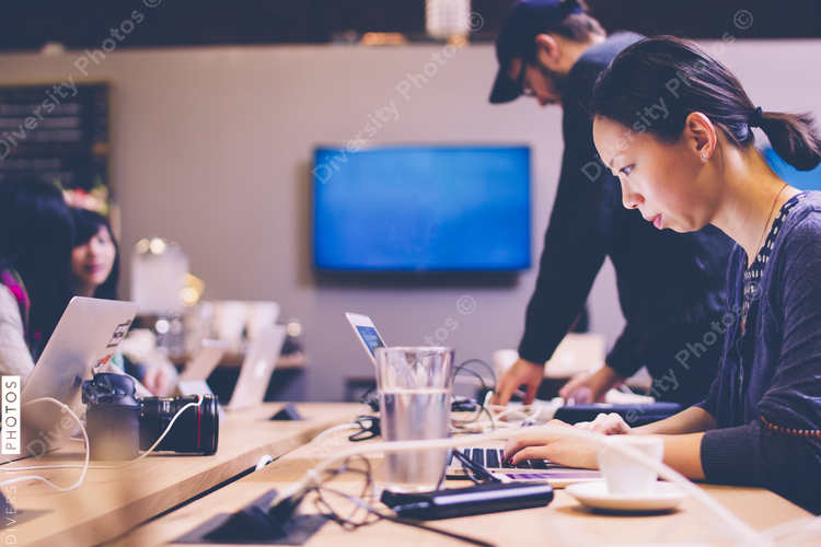 Business people working in office