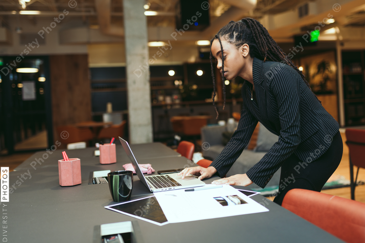 Young woman working in creative office