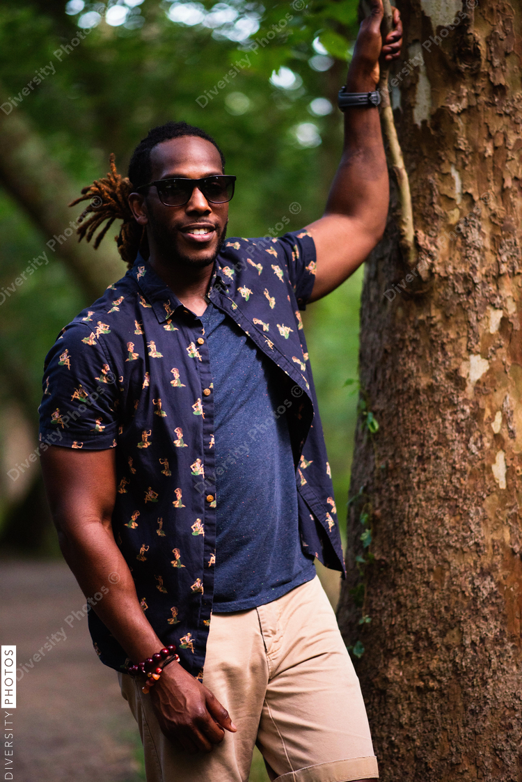 Portrait of man outdoors