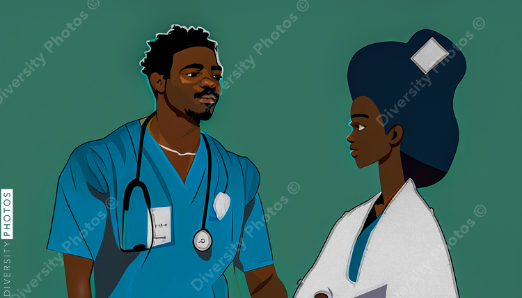 illustration of a black nurse 99811