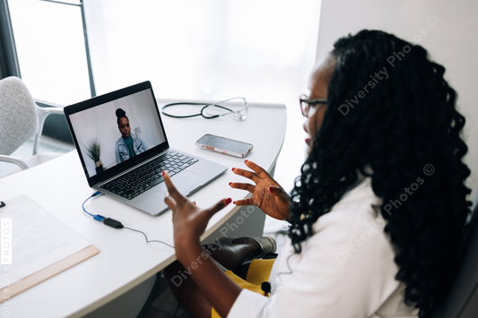 Black Doctor does virtual patient consulation, telehealth