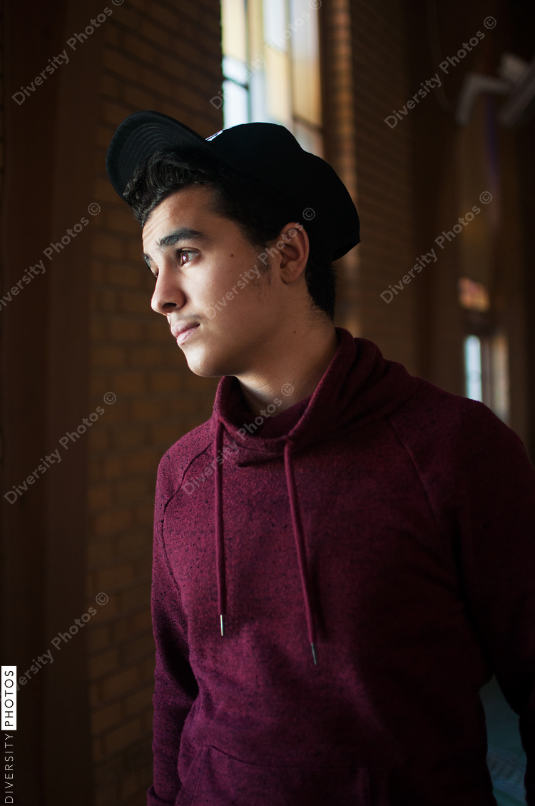 Young man wearing a baseball cap