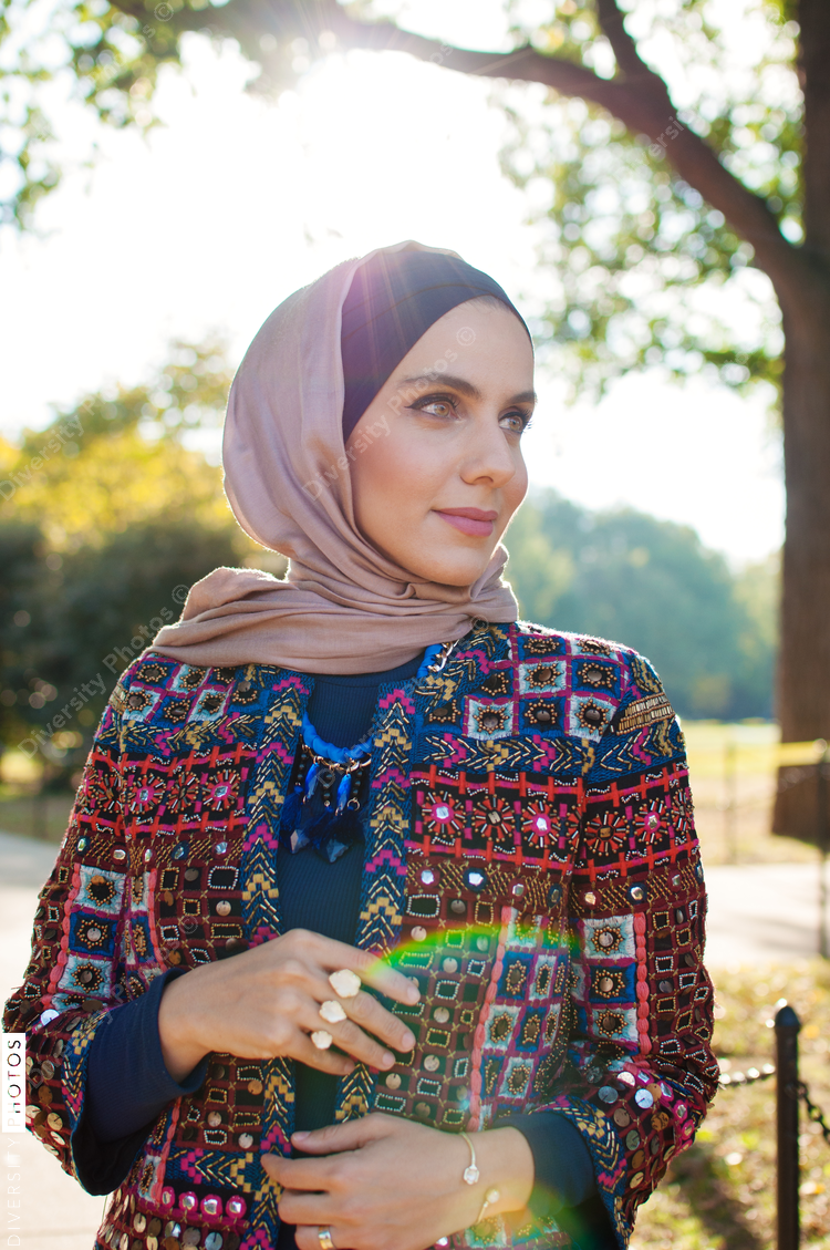 Portrait of muslim adult woman wearing hijab