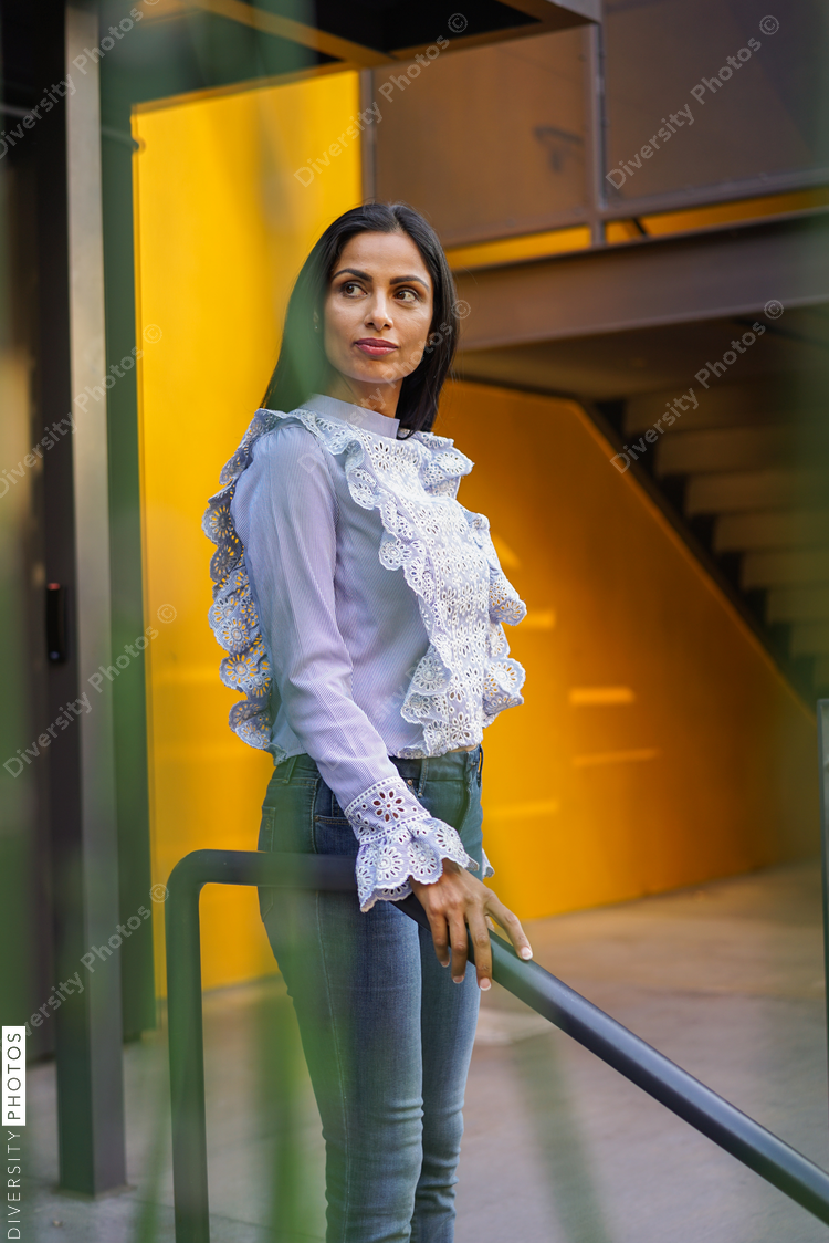 Woman standing near the railings