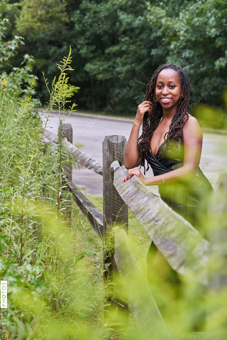 Portrait of Black woman outdoors in nature