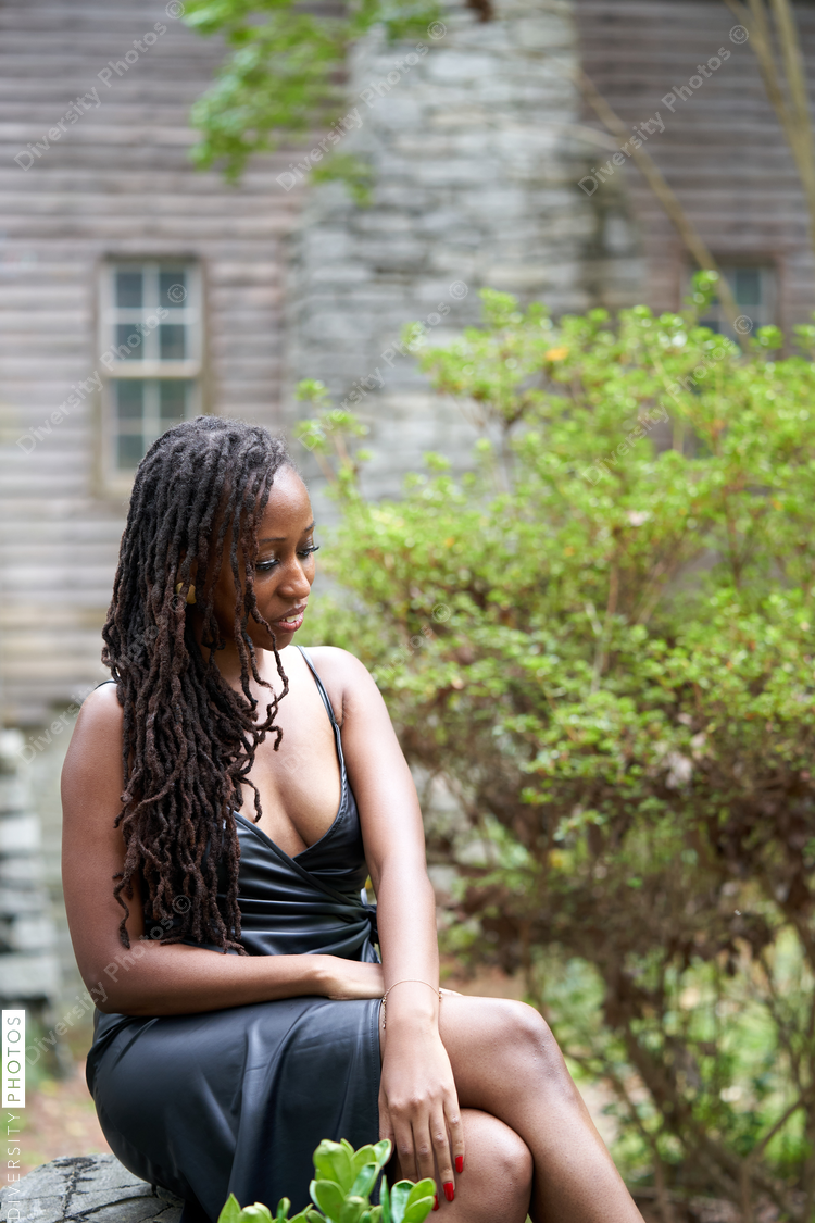 Portrait of Black woman outdoors in nature