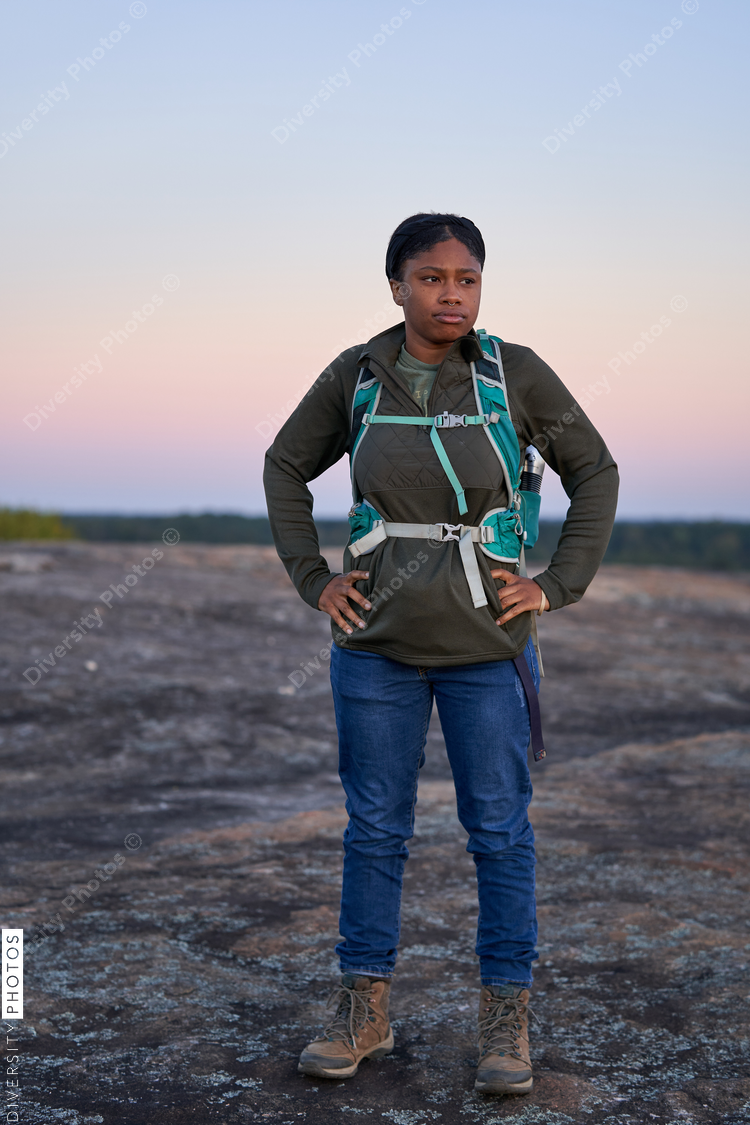 Portrait of Black female hiker