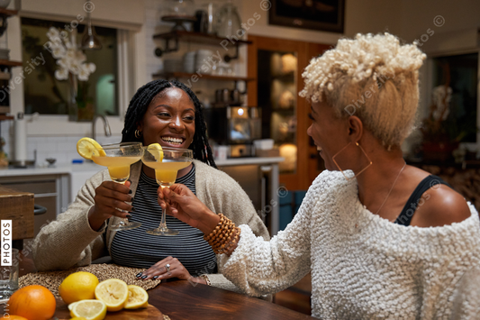 Black girlfriends toast to strong friendship connections