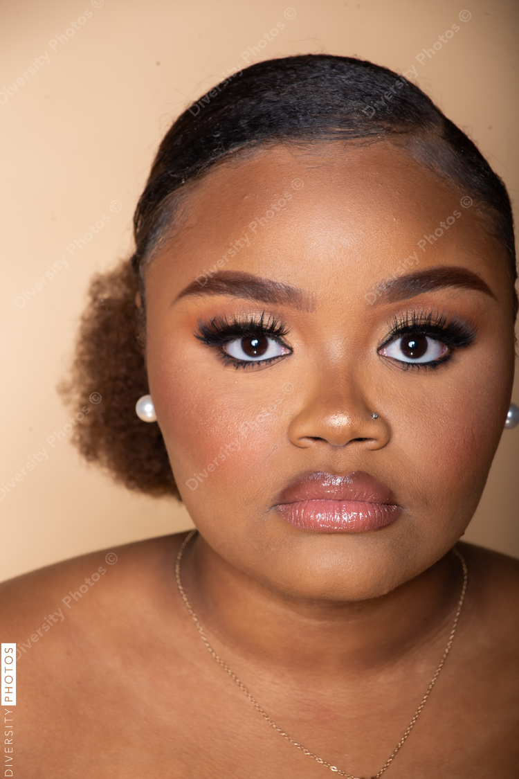 Portrait of pretty and confident young black woman