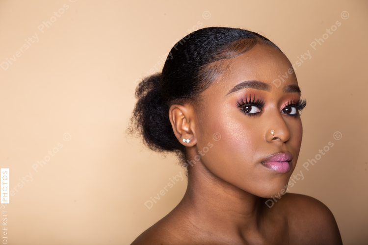 Portrait of pretty and confident young black woman