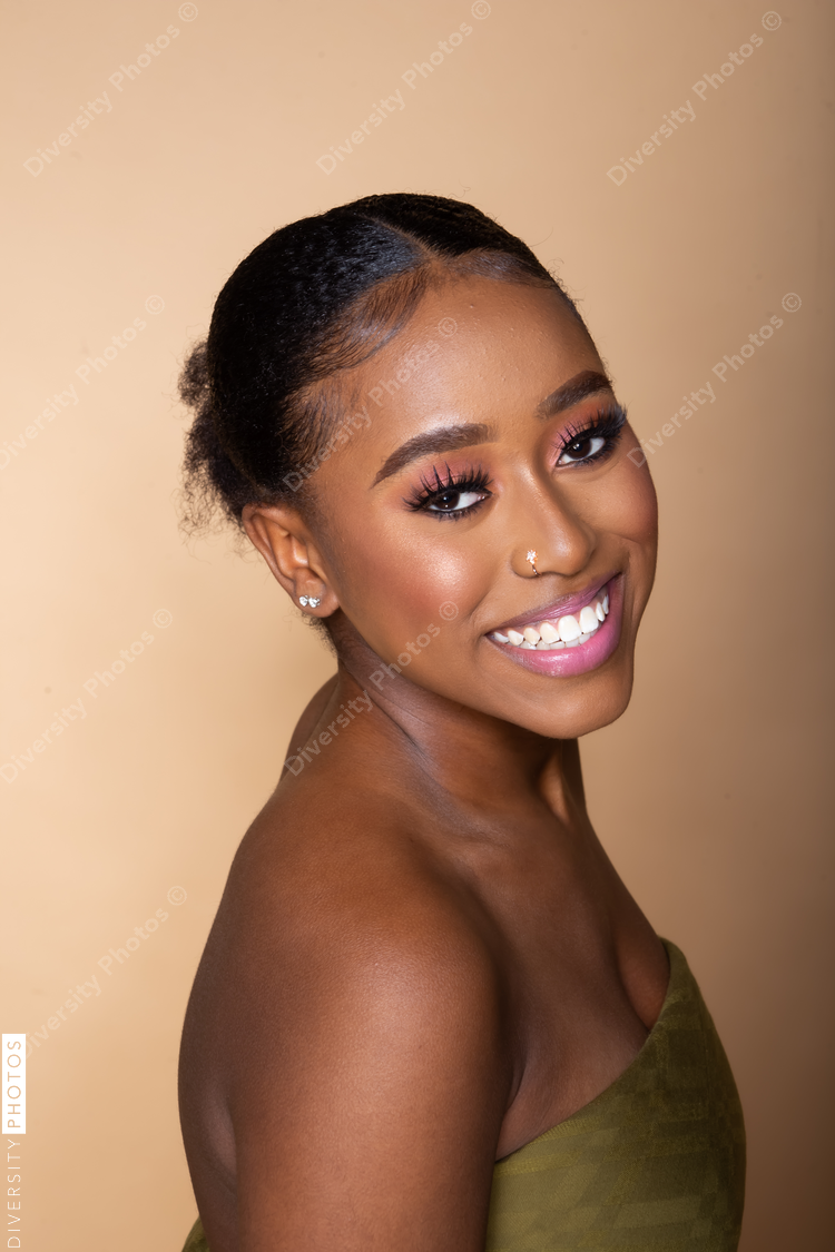 Portrait of pretty and confident young black woman