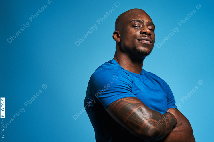 Confident and fearless black man
