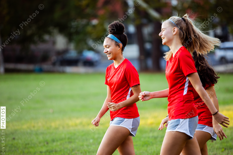 Teenage girls exited after game winning goal