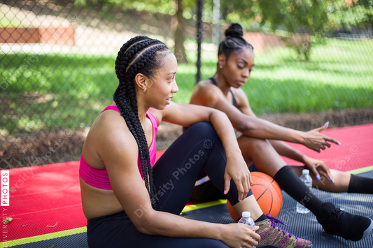 Women relaxing after game