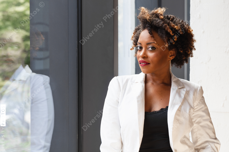 Portrait of businesswoman with natural hair