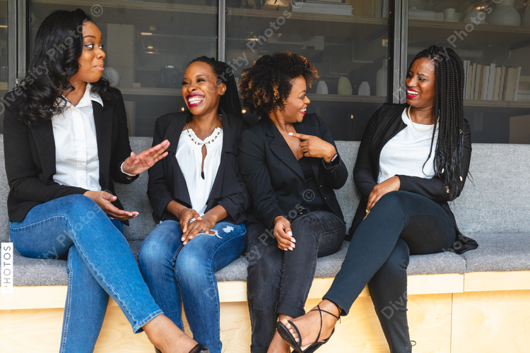 Group of laughing businesswomen