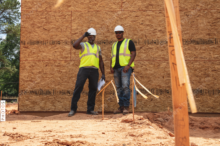 Construction worker on job site