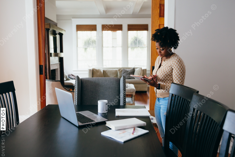 Professional woman working from home