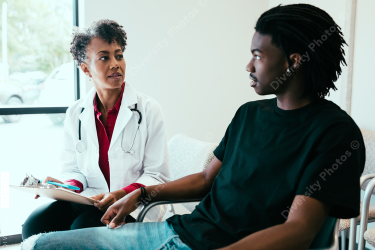 Doctor consulting medical patient