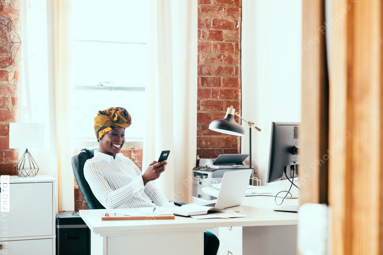 Professional woman working in modern office