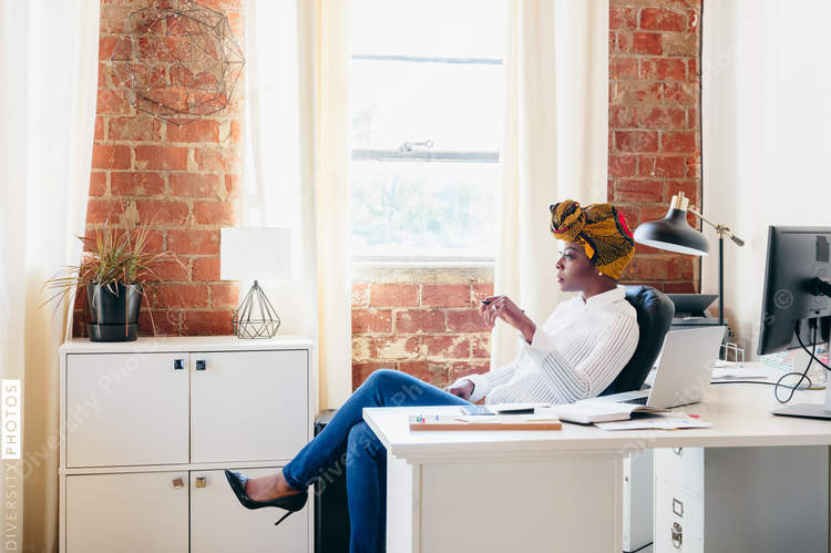 Professional woman working in modern office
