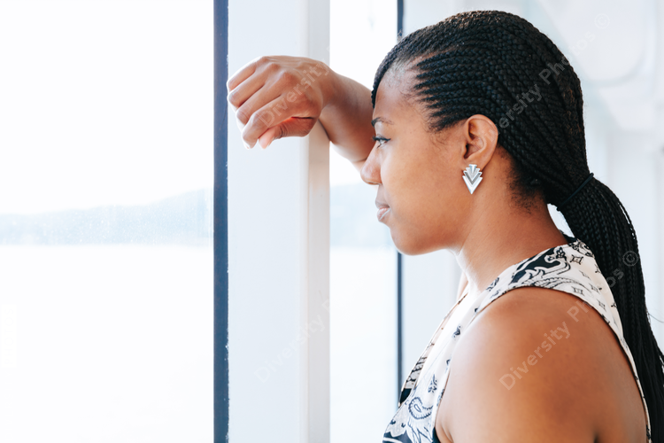 Portrait of young black woman