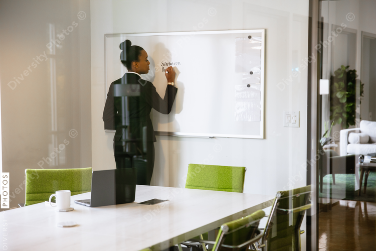 Professional woman brainstorm business strategy in meeting room
