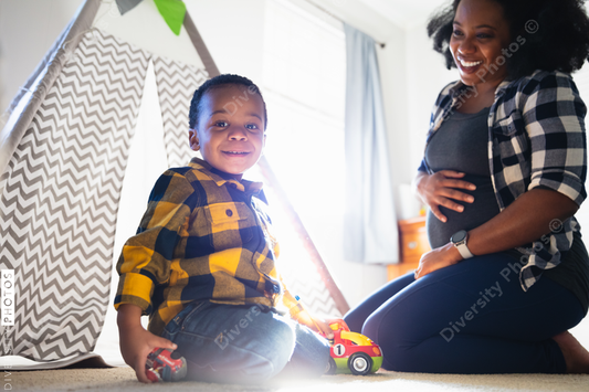 Black boy joy toddler looking at camera