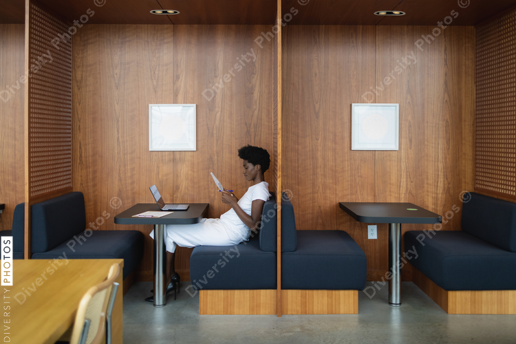 Business woman in office space