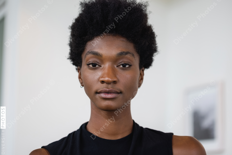 Portrait of Black woman with Natural hair