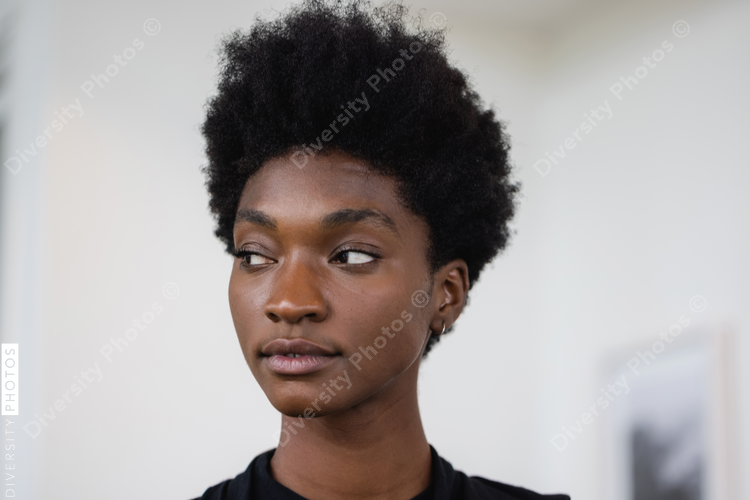 Portrait of Black woman with Natural hair