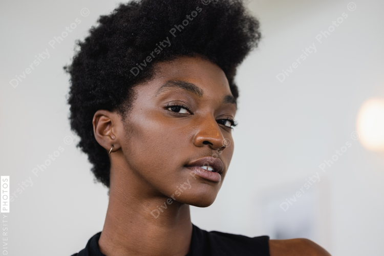 Portrait of Black woman with Natural hair