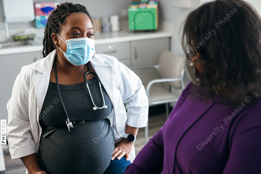 Black doctor and senior patient connection