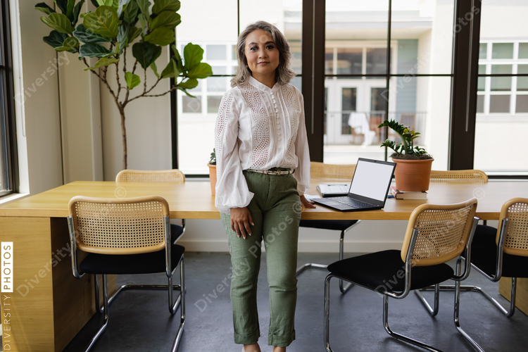 Portrait of mature Chinese businesswoman entrepreneur 