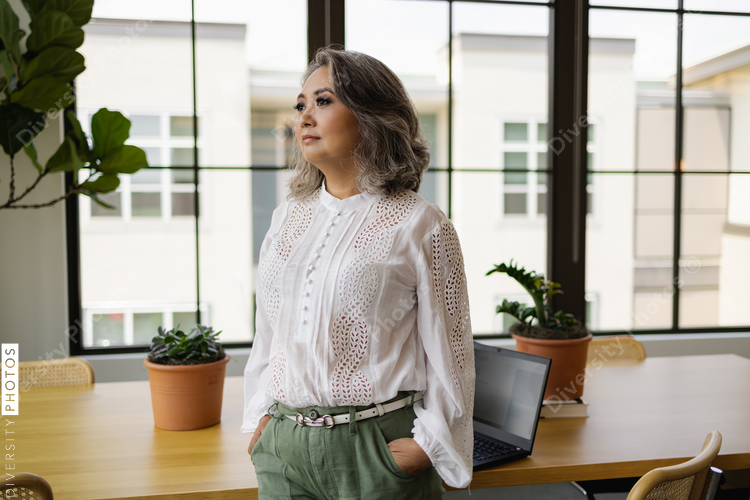 Portrait of mature Chinese businesswoman entrepreneur 