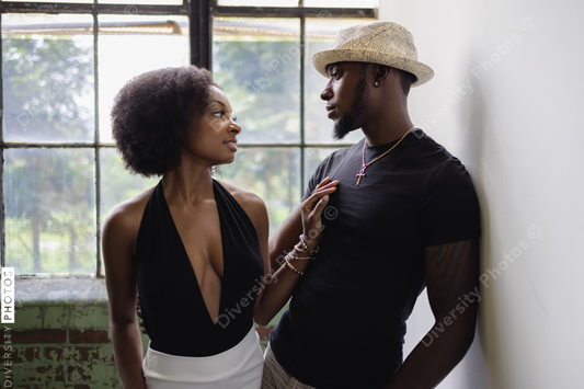 Young black couple - high fashion