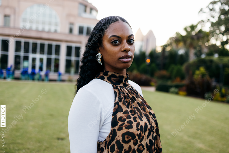 Portrait of African American Muslim woman