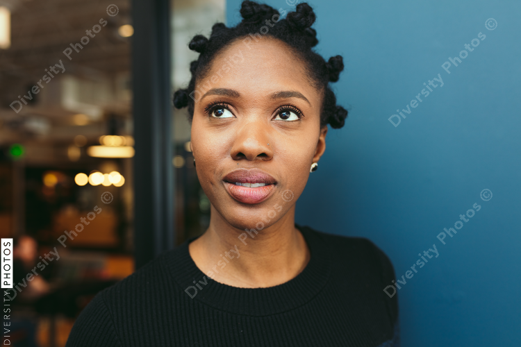Portrait of millennial woman