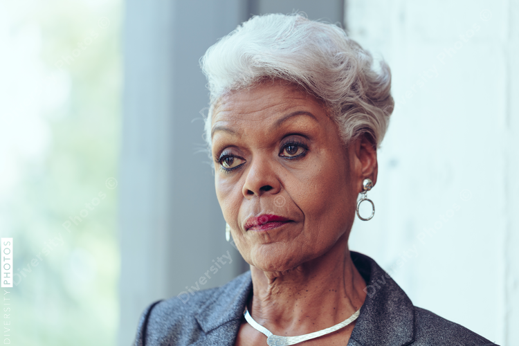 Portrait of thoughtful senior businesswoman