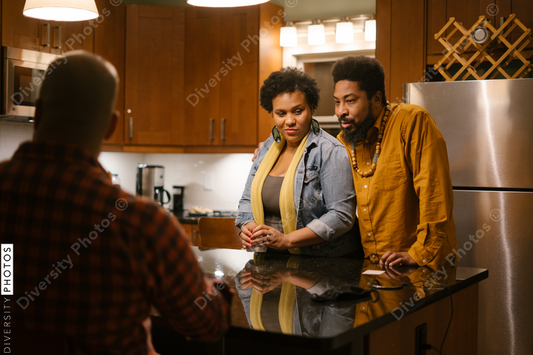 African American friends together playing card games