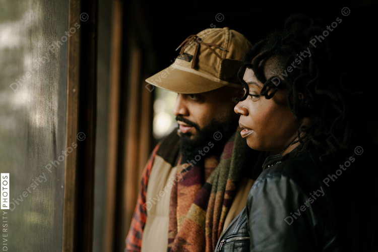 Portrait of black husband and wife couple