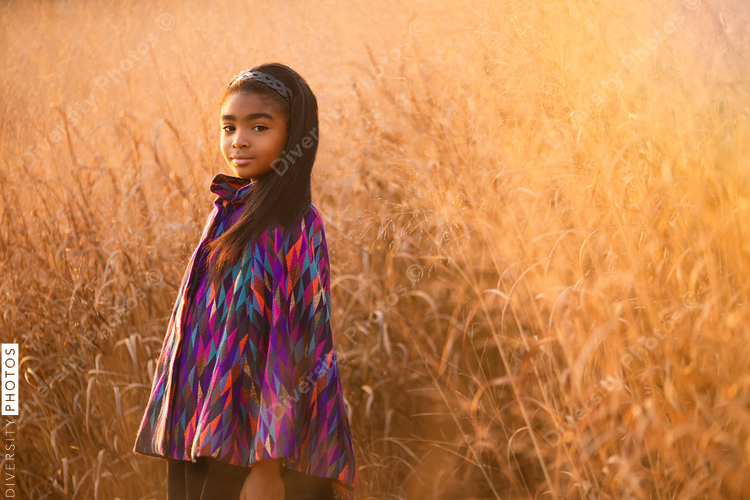 Portrait of girl in meadow