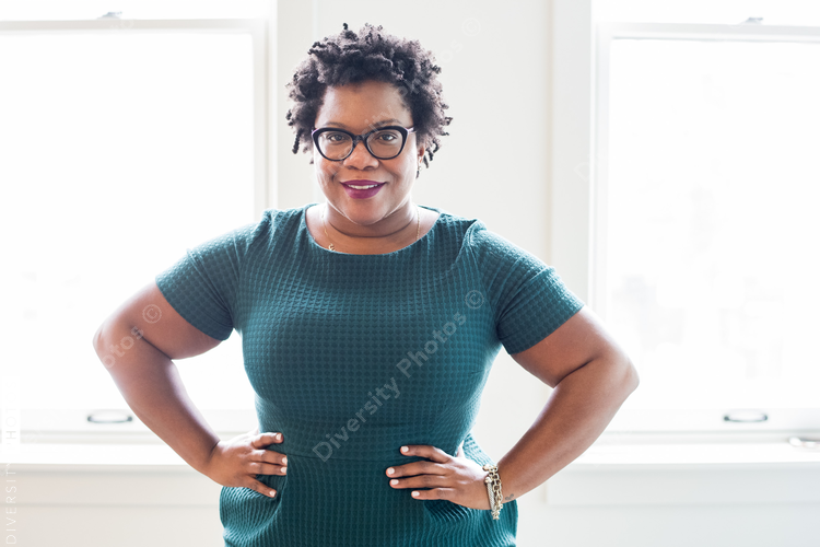 Portrait of businesswoman standing in office
