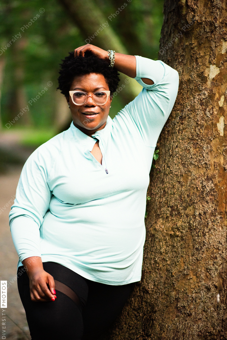 Portrait of woman outdoors