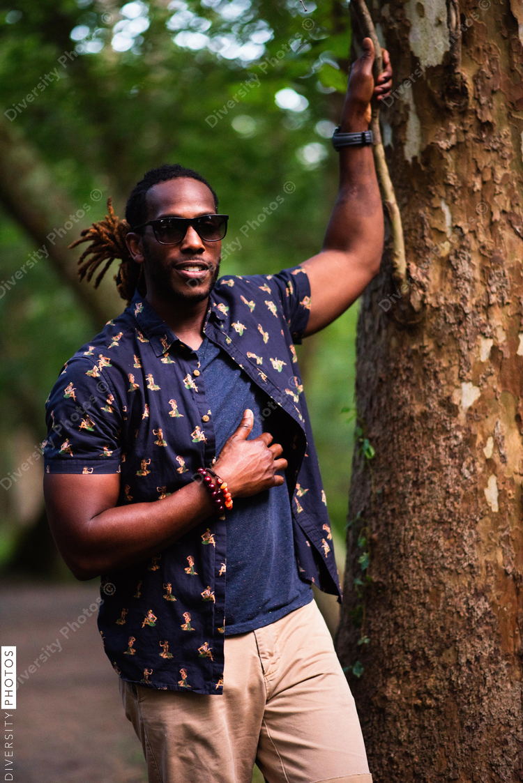 Portrait of man outdoors